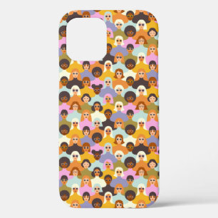 Retro Women of the World Pattern iPhone 12 Case