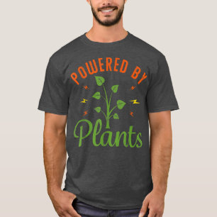 Retro Womens Vegan Fitness Workout Powered By Plan T-Shirt