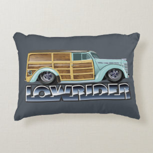 Retro Woody Lowrider Decorative Cushion