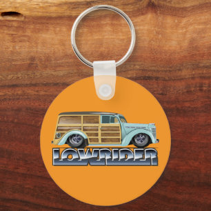 Retro Woody Lowrider Key Ring