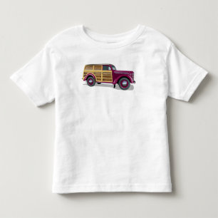 Retro woody wagon delivery truck  toddler T-Shirt