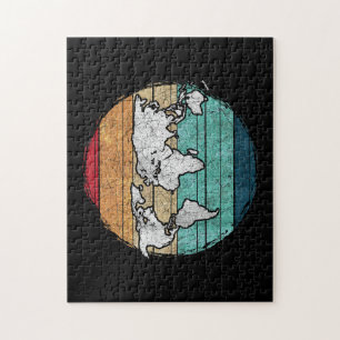 Retro World Map Jigsaw Puzzle