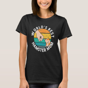 Retro World's Best Hamster Mom Cute Hamsters Anima T-Shirt