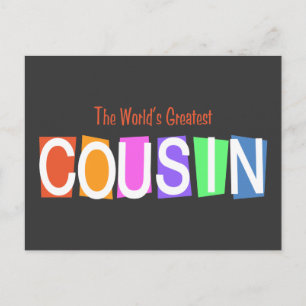 Retro World's Greatest Cousin Postcard