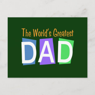 Retro World's Greatest Dad Postcard