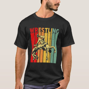Retro Wrestling Lover Vintage Sport Christmas Fath T-Shirt