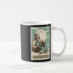 Retro Wrestling Mom Tarot Card Skeleton Mama Mothe Coffee Mug