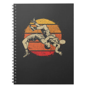Retro Wrestling Sport Fighter Wrestlers Notebook