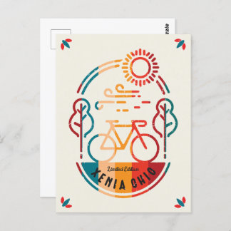 Retro Xenia Ohio Bike Trail Postcard