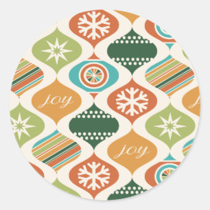 Retro Xmas Ginger & Spice Classic Round Sticker