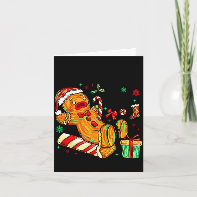Retro Xmas Overbaked And Over It Funny Christmas G Card (Front)
