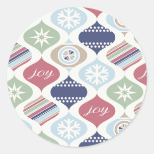 Retro Xmas Vintage Luxe Classic Round Sticker