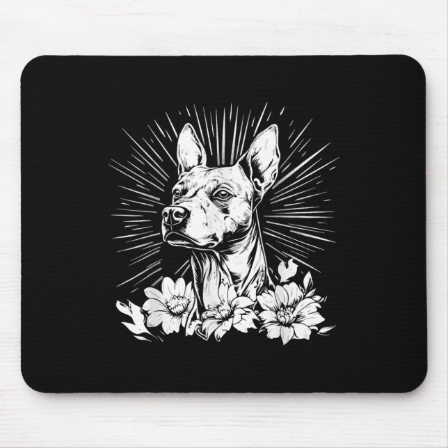 Retro Xoloitzcuintli Dog Lover Tattoo Style  Mouse Mat (Front)