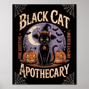 Retro Y Halloween Costume Black Cat M Apothecary 1 Poster