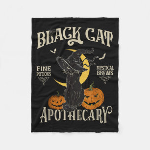 Retro Y Halloween Costume Black Cat M Athecary  Fleece Blanket