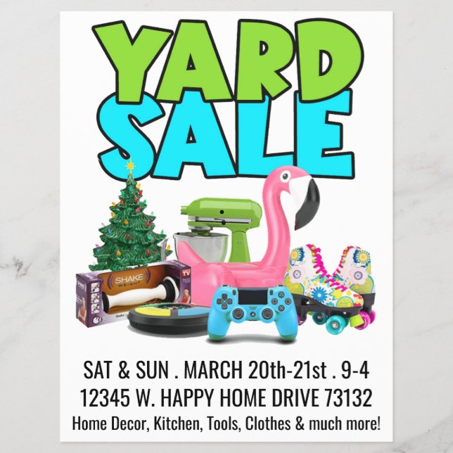 Retro Yard Sale Flyer (Front)