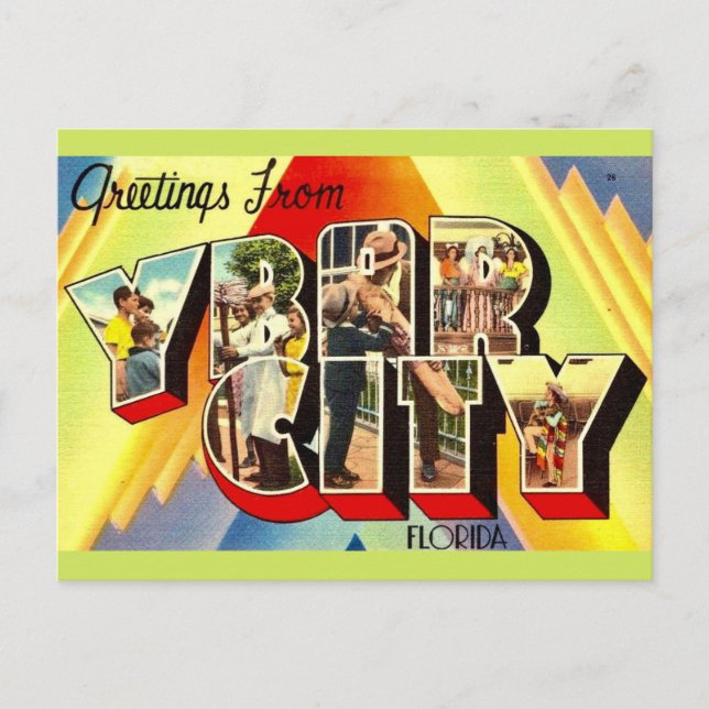 Retro Ybor City Postcard (Front)