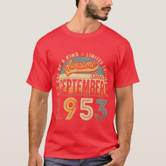 Retro Years Old Awesome Since September 1953 T-Shirt