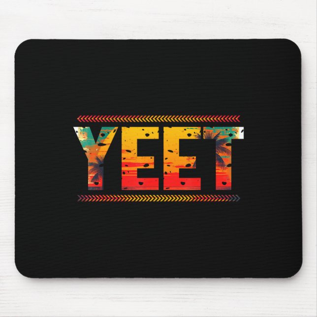 Retro Yeet Funny Saying Quote Slang Men Women Suit Mouse Mat (Front)