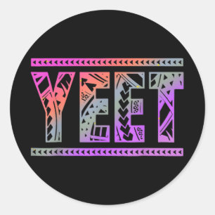 Retro Yeet Shirt Funny Saying Slang Men Boy Girl K Classic Round Sticker