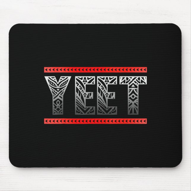 Retro Yeet Tribal Art Funny Saying Meme Mens Women Mouse Mat (Front)