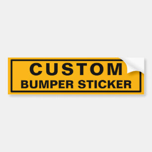 Retro Yellow Custom Bumper Sticker