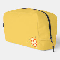 Retro Yellow Honeycomb Bee-uty Bag | Custom Text