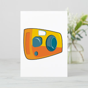 Retro Yellow Point and Shoot Film Camera Invitation