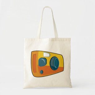 Retro Yellow Point and Shoot Film Camera Tote Bag