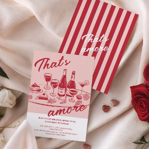Retro yellow “that's amore” Bridal Shower Invitation