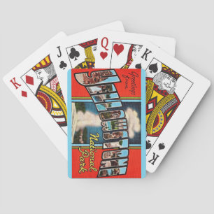Retro Yellowstone National Park Playing Cards