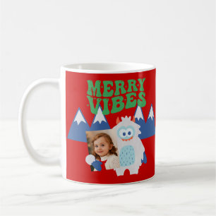Retro Yeti Whimsical Kids Christmas  Coffee Mug