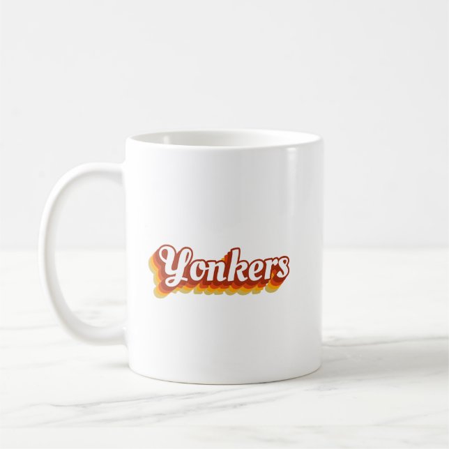 Retro Yonkers New York  Coffee Mug (Left)