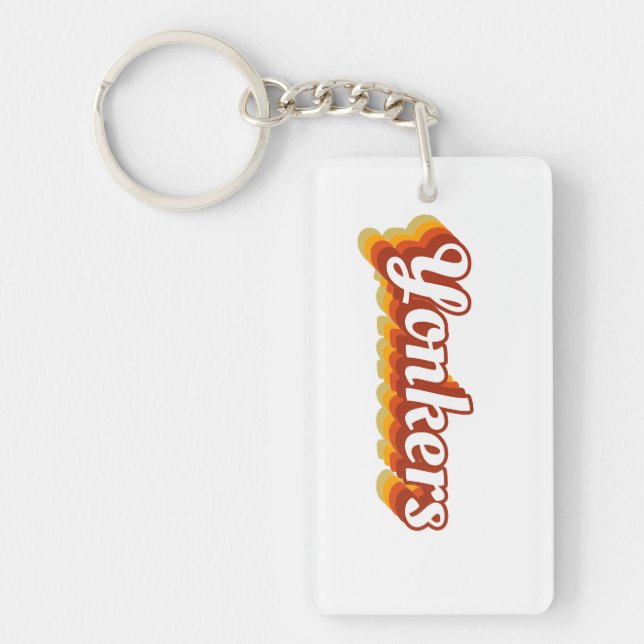 Retro Yonkers New York   Key Ring (Front)