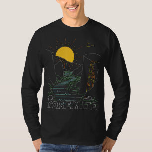 Retro Yosemite Firefalls National Park California  T-Shirt