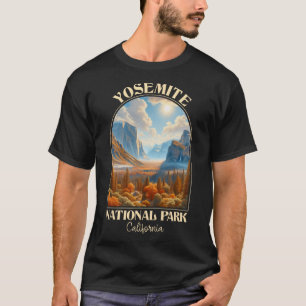 Retro Yosemite National Park Autumn Season Camping T-Shirt