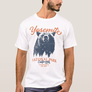 Retro Yosemite National Park California Black Bear T-Shirt