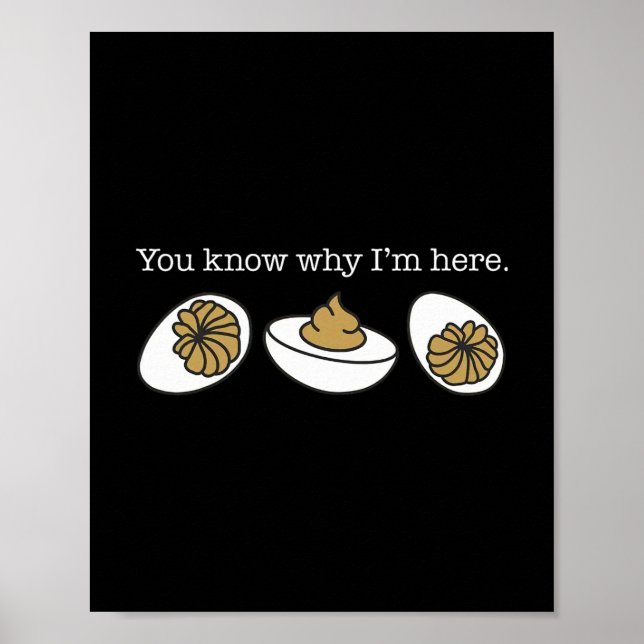 Retro You Know Why I'm Here Thanksgiving Dinner De Poster (Front)