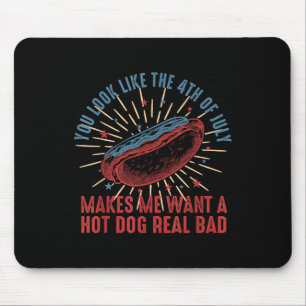 Retro You Look Like The 4th Of July Makes Me Want Mouse Mat