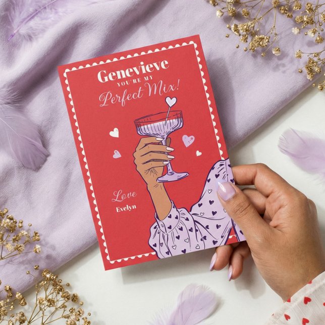 Retro You’re My Perfect Mix Valentine’s Day Card  (Retro You’re My Perfect Mix Valentine’s Day Card)