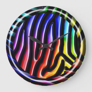 Retro Zebra 1 Clock