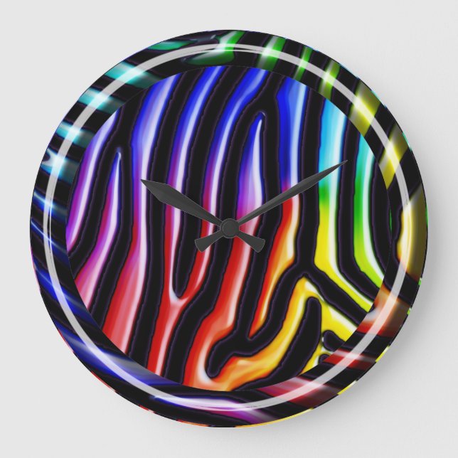 Retro Zebra 1 Clock (Front)