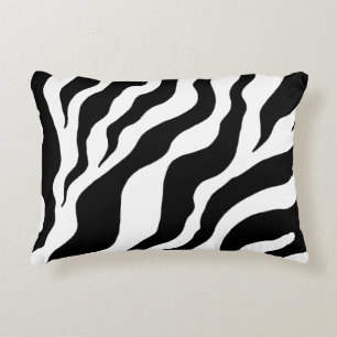 Retro Zebra Animal Print Pillow