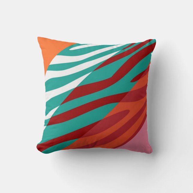 Retro Zebra Print Skin Pattern 8 Cushion (Front)