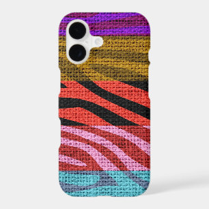 Retro Zebra Skin Print Pattern Burlap Rustic #12