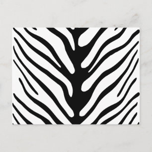 Retro Zebra Stripe Motif Postcard