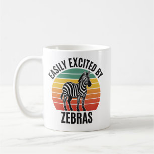 Retro Zebra Sunset with Fun Wild Spirit Coffee Mug