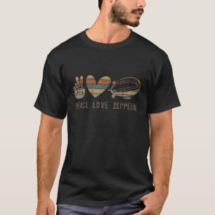 Retro Zeppelin 70s Dirigible Blimp Airship Zepelin T-Shirt