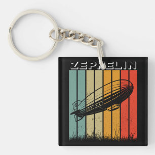 Retro Zeppelin Dirigible Airship Zepelin Zepplin Key Ring