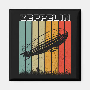 Retro Zeppelin Dirigible Airship Zepelin Zepplin Magnet